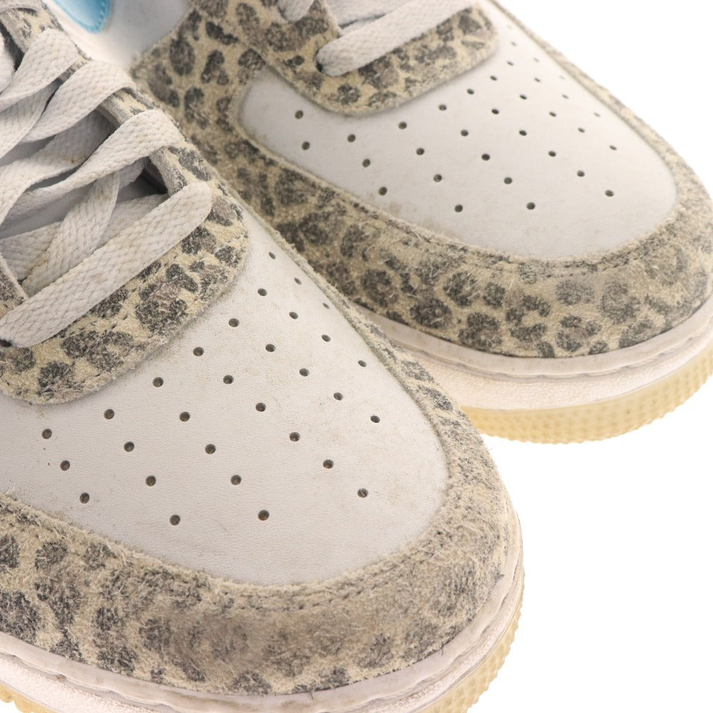 ■ Nike sneakers DJ6192-001 shoes Air Force 1 Low Pure Platinum Leopard print Men's 29 White Blue