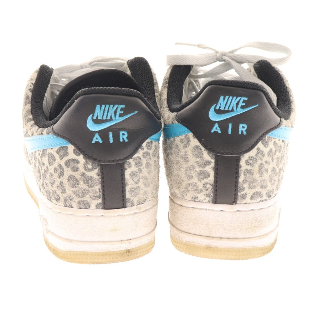 ■ Nike sneakers DJ6192-001 shoes Air Force 1 Low Pure Platinum Leopard print Men's 29 White Blue