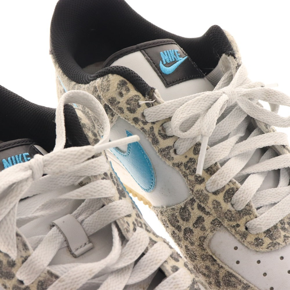 ■ Nike sneakers DJ6192-001 shoes Air Force 1 Low Pure Platinum Leopard print Men's 29 White Blue