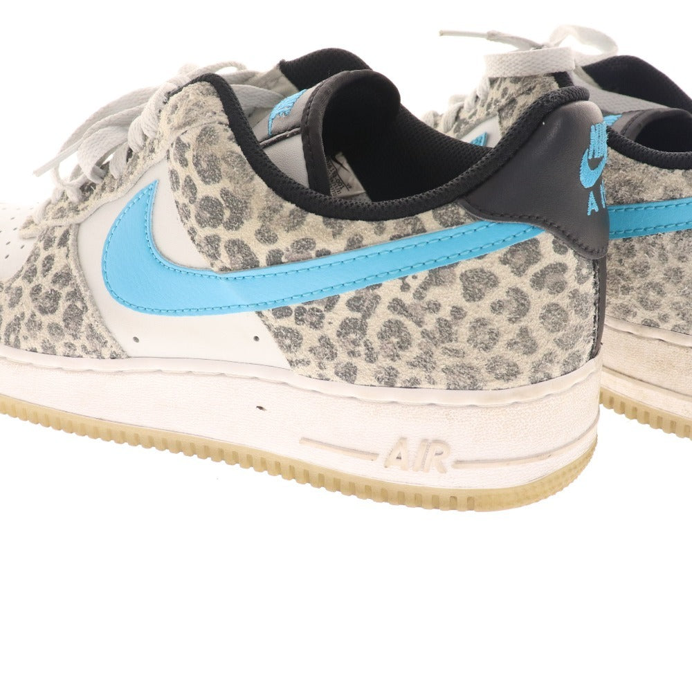 ■ Nike sneakers DJ6192-001 shoes Air Force 1 Low Pure Platinum Leopard print Men's 29 White Blue