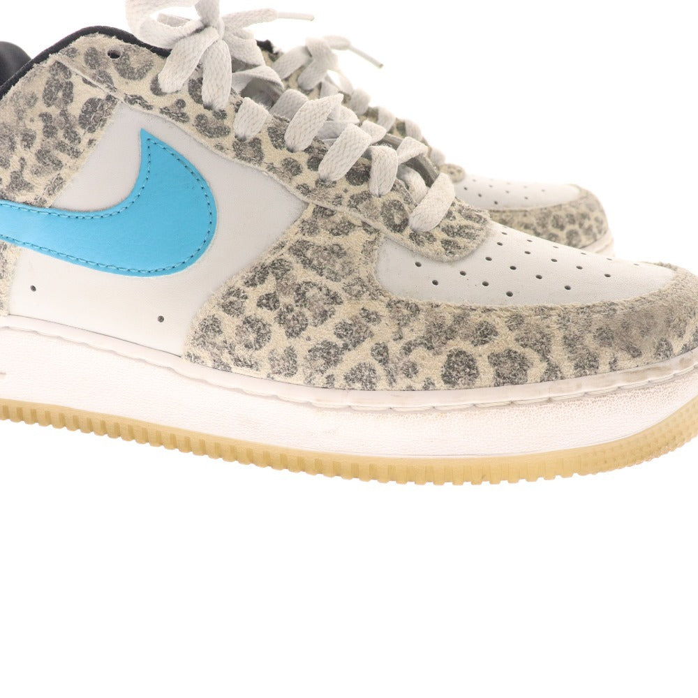 ■ Nike sneakers DJ6192-001 shoes Air Force 1 Low Pure Platinum Leopard print Men's 29 White Blue