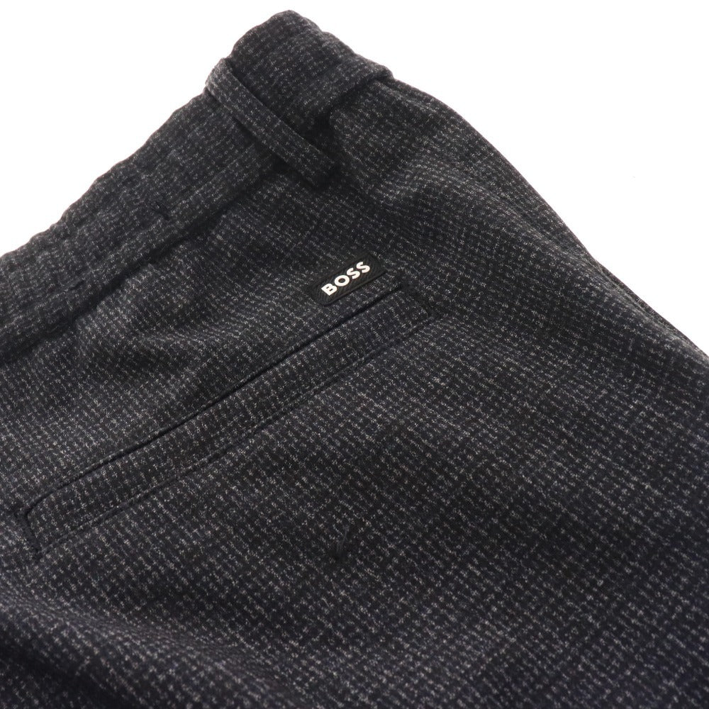 ■ Hugo Boss Tapered Pants Bottoms KANE-DS Stretch Men's UK54 Black