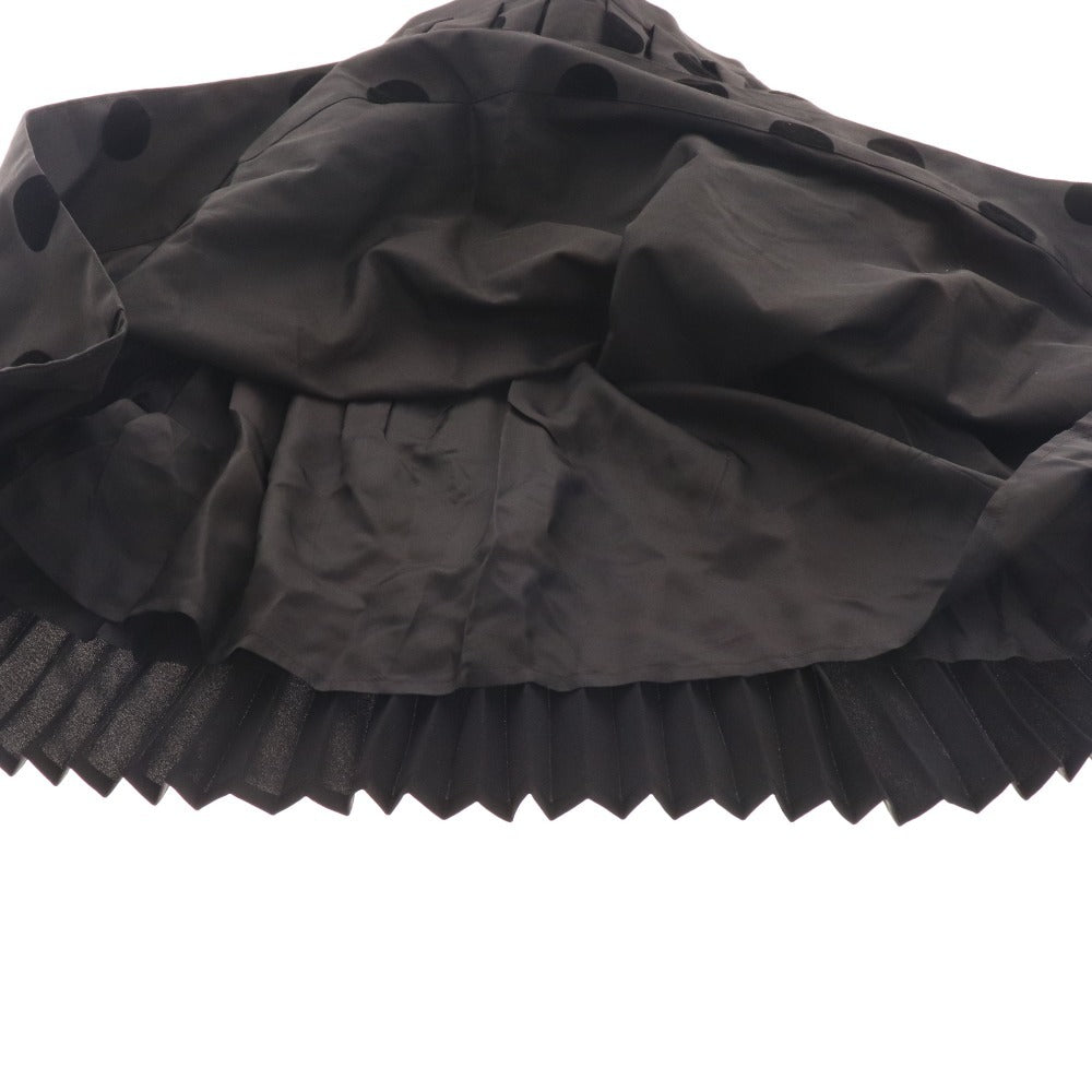 ■ Sea Tokyo Voluminous Skirt Mid-length Bottoms Dots Ruffles Pleats Women's Size 38 Black