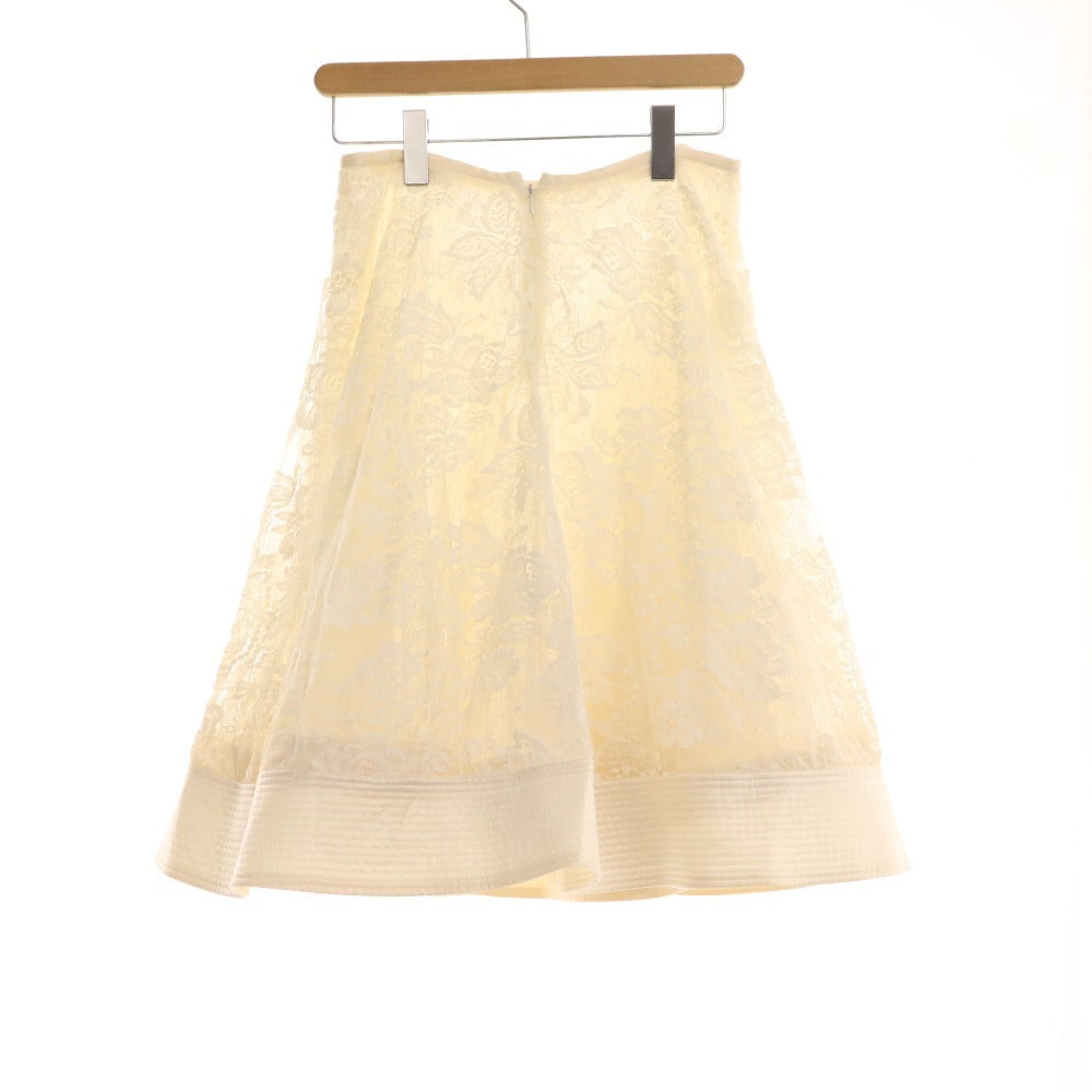 ■ Valentino Flare Skirt Bottoms All Lace Women's Size 4 White