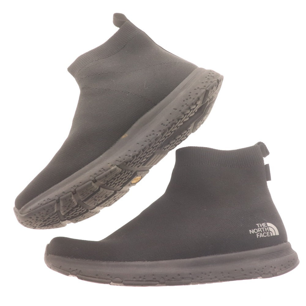 ■ ノースフェイス ショートブーツ シューズ NF51997 靴 ベロシティ ニット ミッド ゴアテックス メンズ レディース 25.0cm ブラック