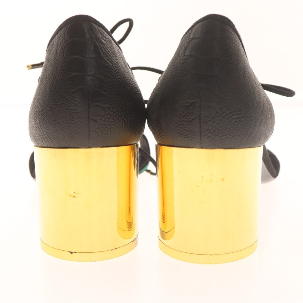 ■ サルヴァトーレフェラガモ サンダル シューズ 靴 アンクルストラップ チャンキーヒール レディース 9 マルチカラー 袋付き