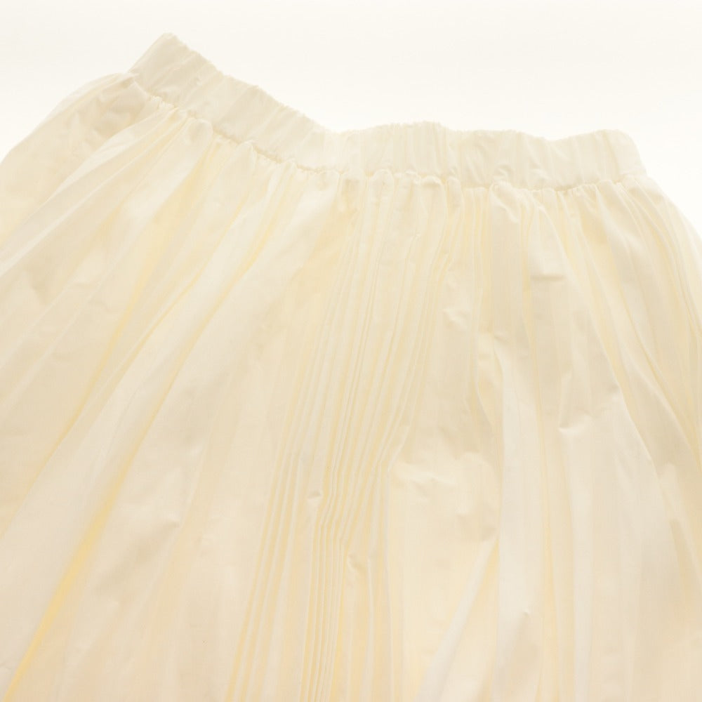 ■ SHE Tokyo Long Skirt, Accordion Pleats, Made in Japan, Women's, Size 36 (S), White