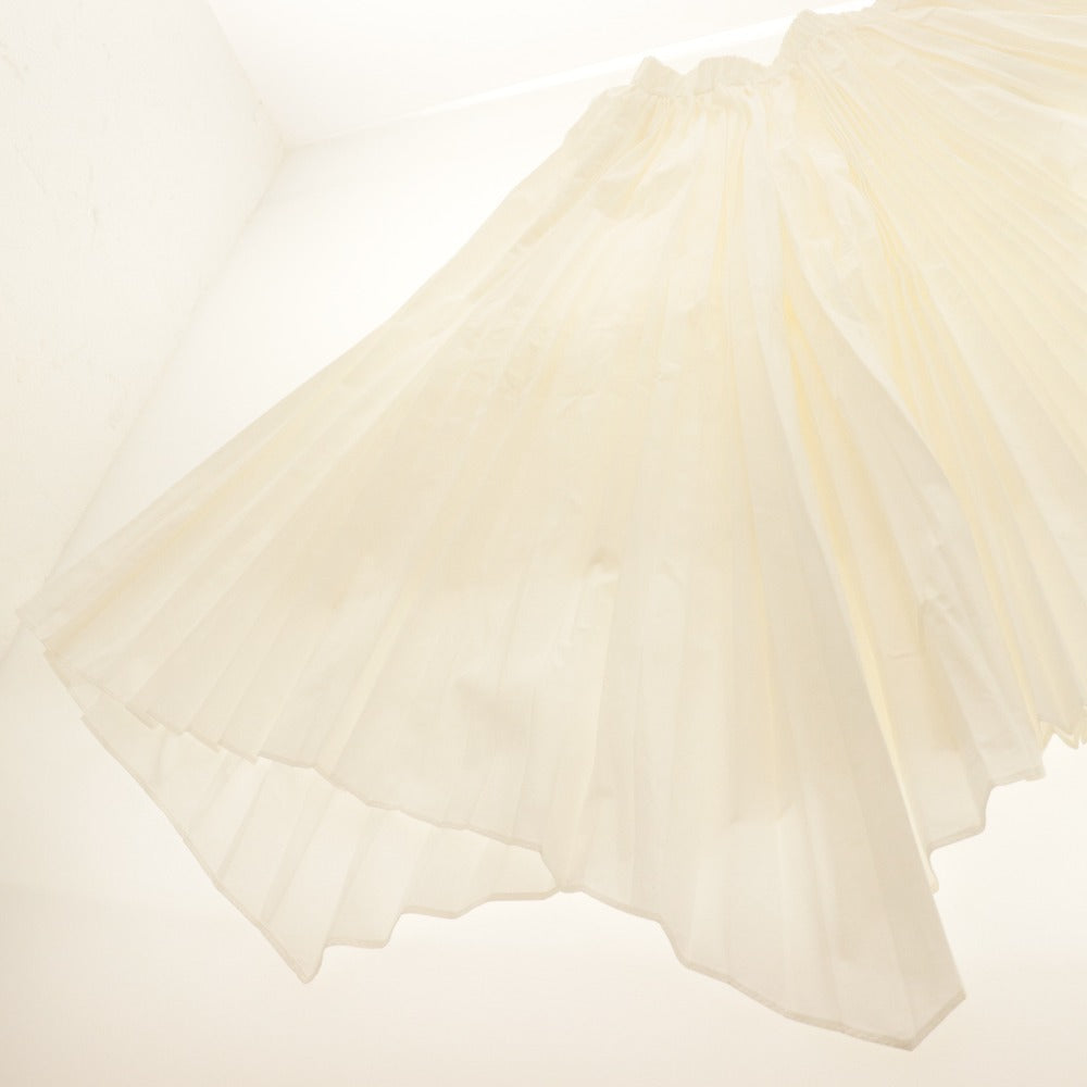 ■ SHE Tokyo Long Skirt, Accordion Pleats, Made in Japan, Women's, Size 36 (S), White