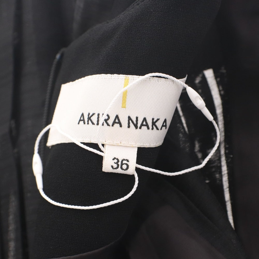 ■ AKIRA NAKA アキラナカ ワンピース トップス ボトムス ファスナー 無地 丸首 レディース 36 ブラック
