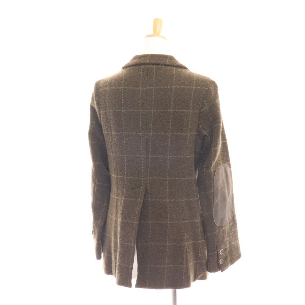 ■ Toujoo Jacket Outer Check 100% Wool Women's Size 2 Khaki