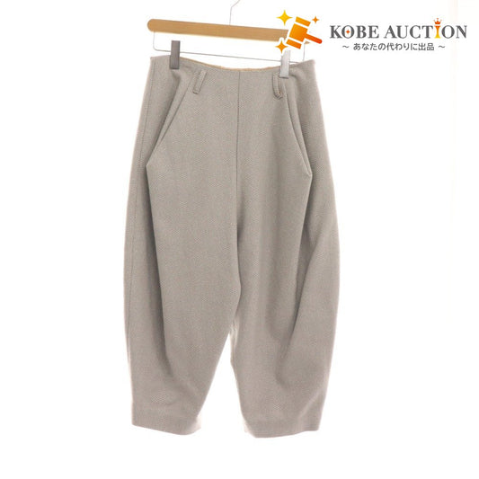 ■ Snyu Balloon Wide Pants Bottoms Wool Silk Women's 1 Gray