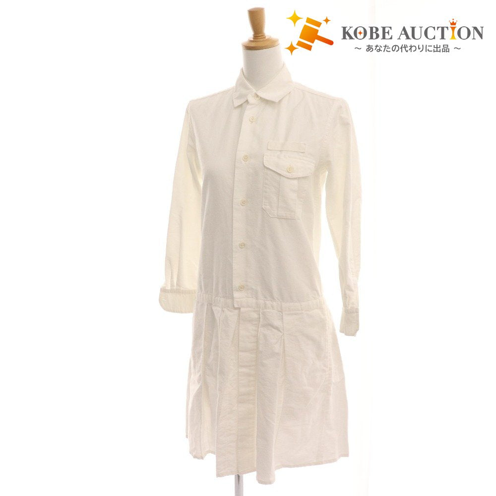 ■ Ashidon Cloud Shirt Dress Tunic 100% Cotton Women's XS White