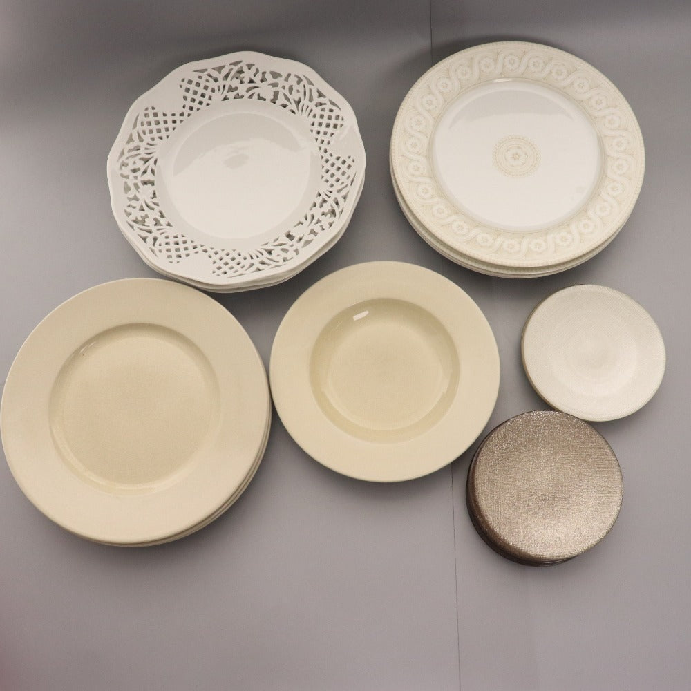 ■ ラ ポルチェラーナ ビアンカ タイツー ディナープレート 27cm ヴェトロフェリーチェ 小皿 大量セット まとめ売り 食器