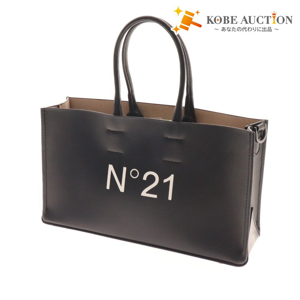 ■ Numero Ventuno handbag, leather, logo, women's, black