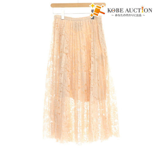 ■ Adonis Pleated Skirt Long Skirt All Lace Women's F Beige Cream