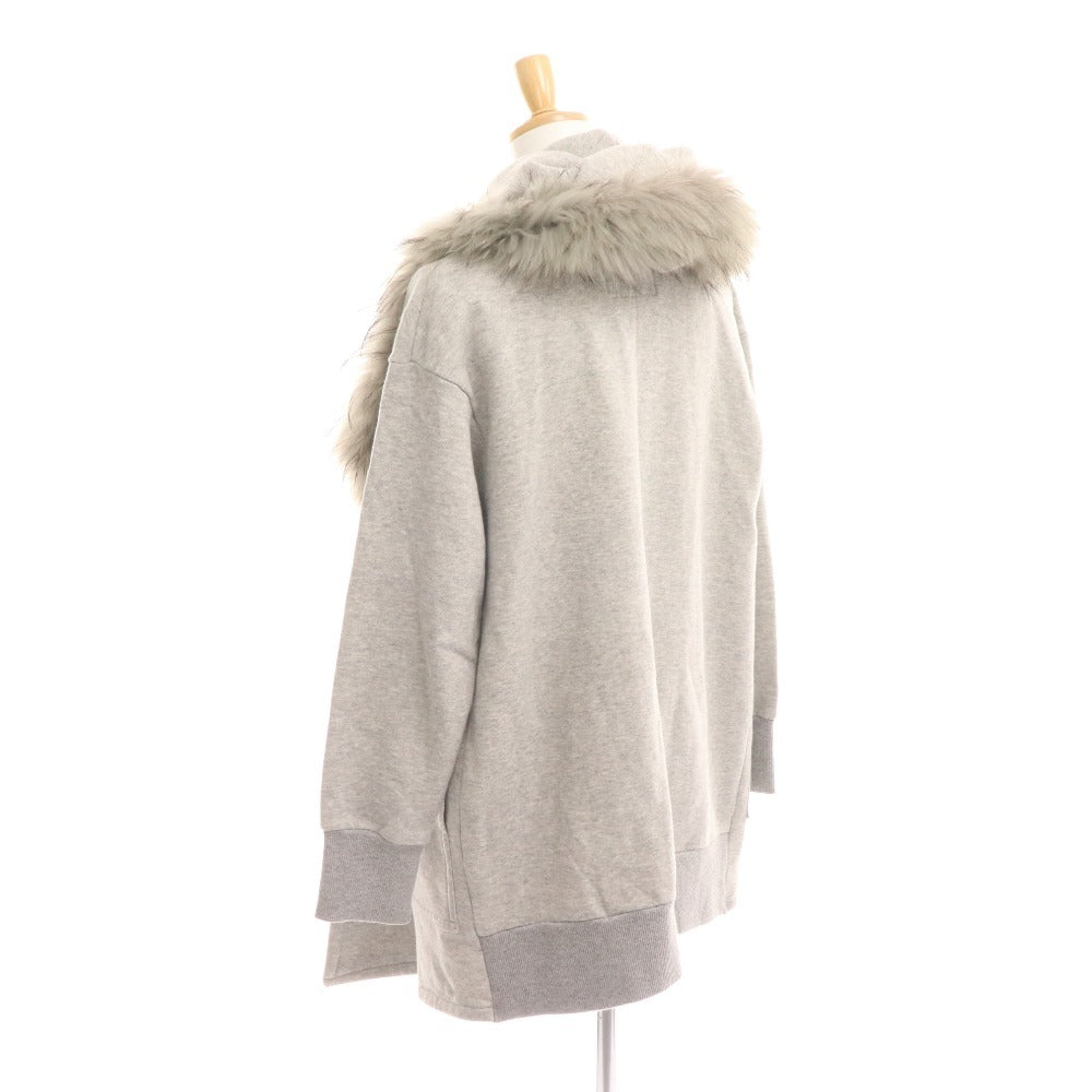 ■ GRACE CONTINENTAL Jacket Outer Fur Raccoon Women's Size 36 Grey