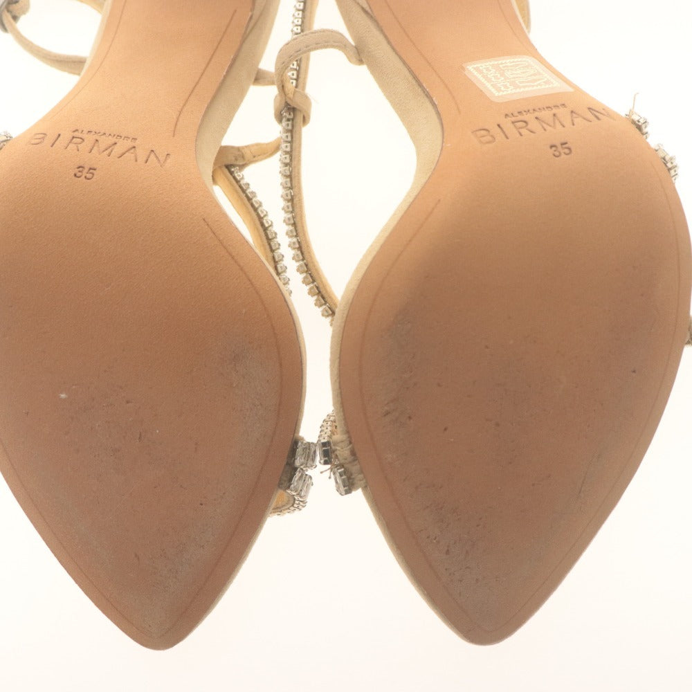 ■ ALEXANDRE BIRMAN アレクサンドルバーマン サンダル 靴 アラナ ビジュー レディース 35 （22～22.5cm相当） ベージュ系 付属品付き