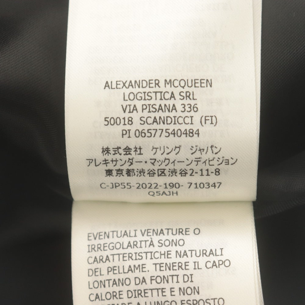 ■ ALEXANDER McQUEEN アレキサンダーマックイーン スカート ひざ丈 ボトムス レザーレース レディース 36ブラック 付属品付き 未使用