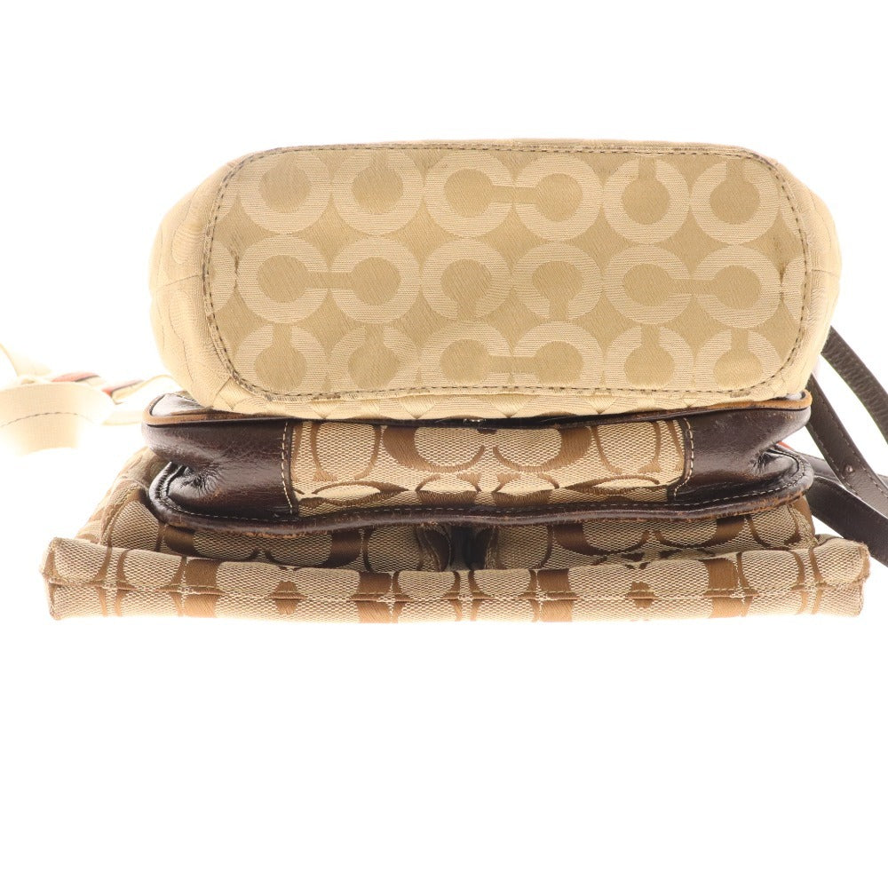 ■ コーチ ショルダーバッグ 3点セット まとめ売り 鞄 総柄 レディース ベージュ ブラウン オレンジ