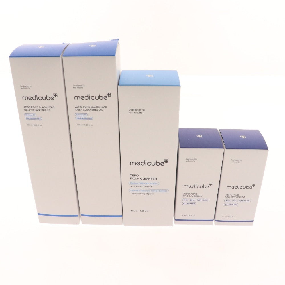 ■ メディキューブ メイク落とし 美容液 5点セット まとめ売り スキンケア クレンジングフォーム オイル ワンデーセラム 箱付き 未使用