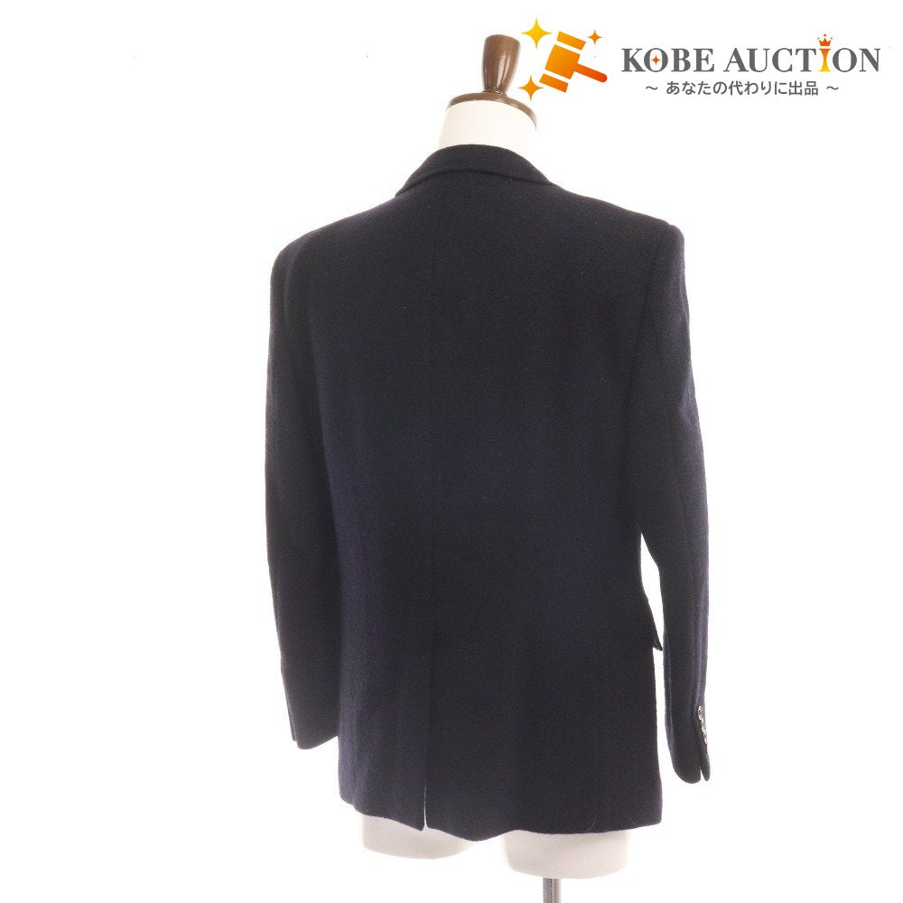 ■ Harris Tweed Tailored Jacket Blazer Outerwear 100% Wool Men's 96AB5 Navy