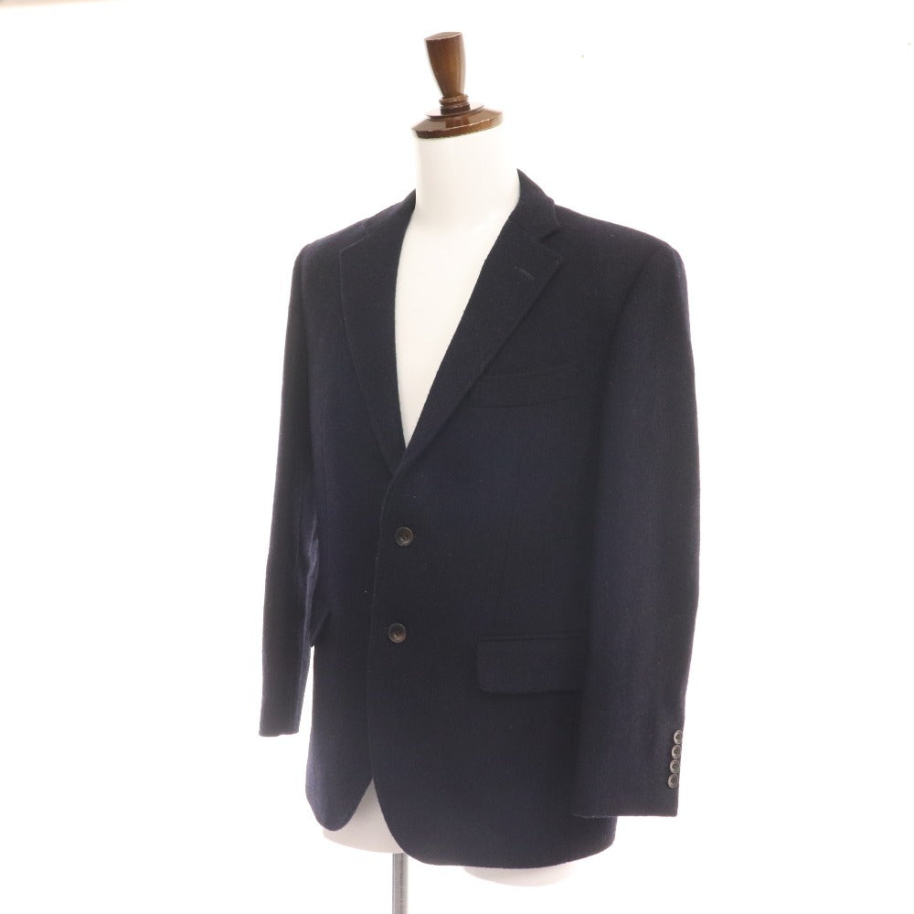 ■ Harris Tweed Tailored Jacket Blazer Outerwear 100% Wool Men's 96AB5 Navy