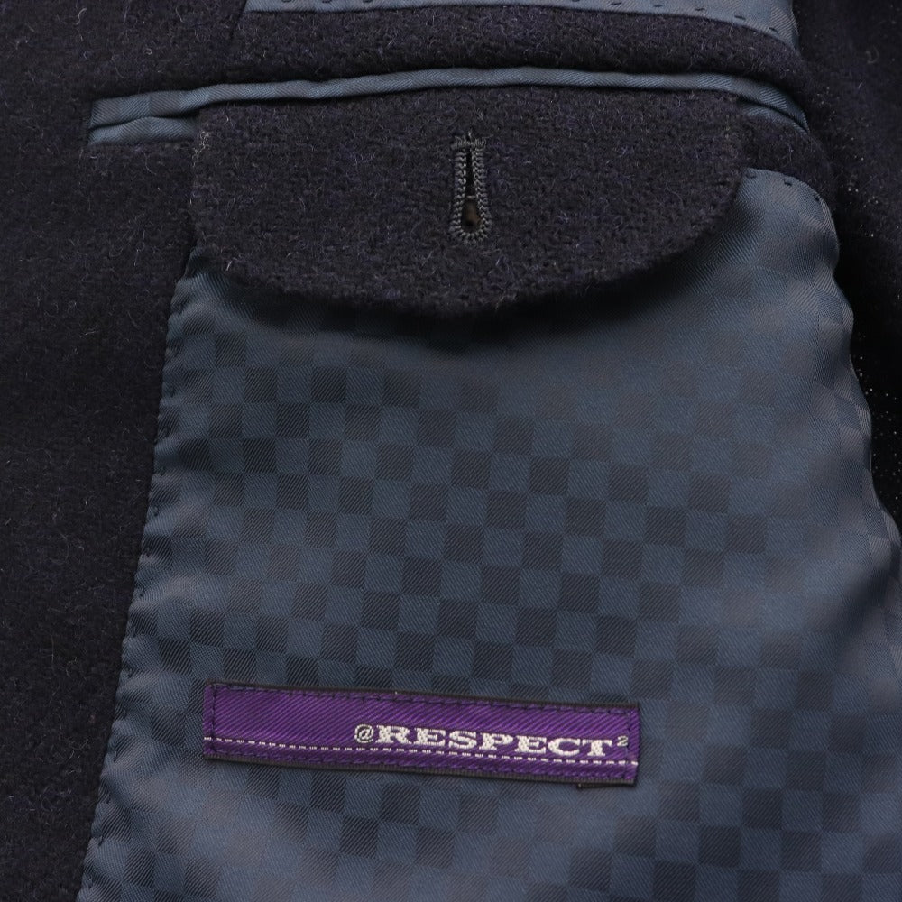 ■ Harris Tweed Tailored Jacket Blazer Outerwear 100% Wool Men's 96AB5 Navy