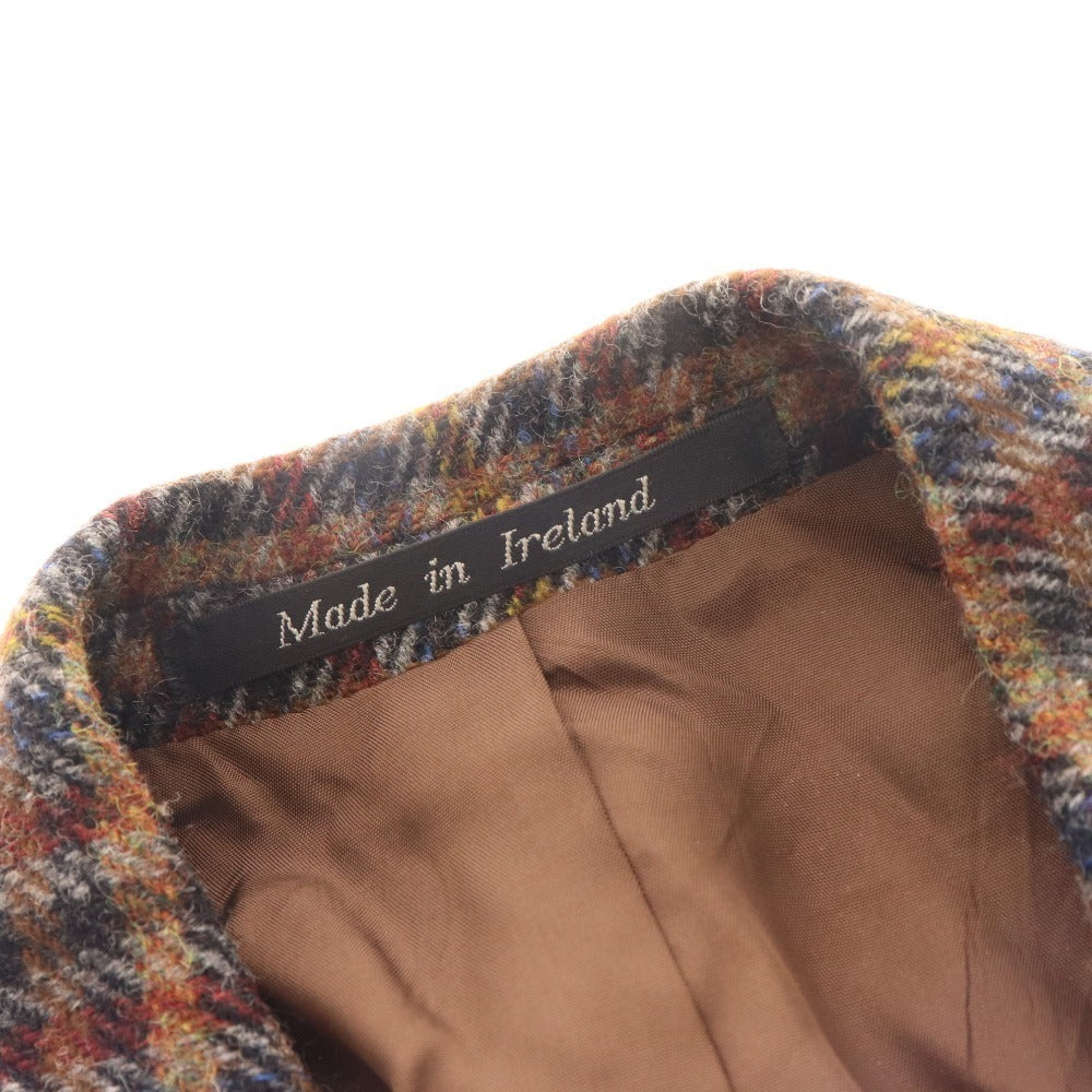 ■ ドネガル ツイード テーラードジャケット トップス ウール チェック アイルランド製 メンズ ブラウン系