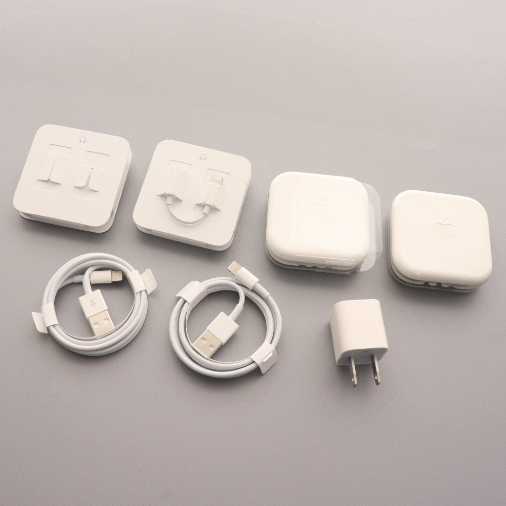 ■ アップル iphone 純正イヤホン ライトニングケーブル 充電器プラグ 4点セット まとめ売り iphone6 iphone8 箱付き