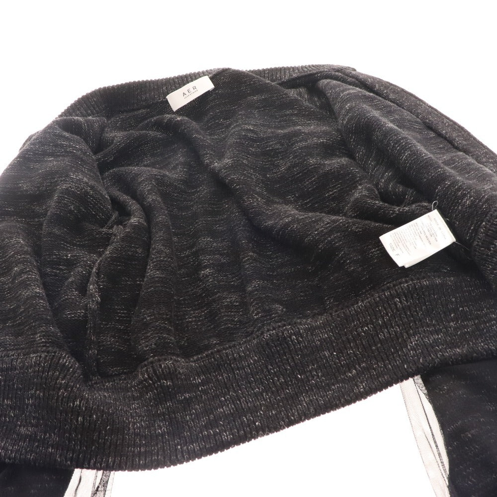 ■ Adam et Rope hoodie jacket lace zip-up women's F black unused