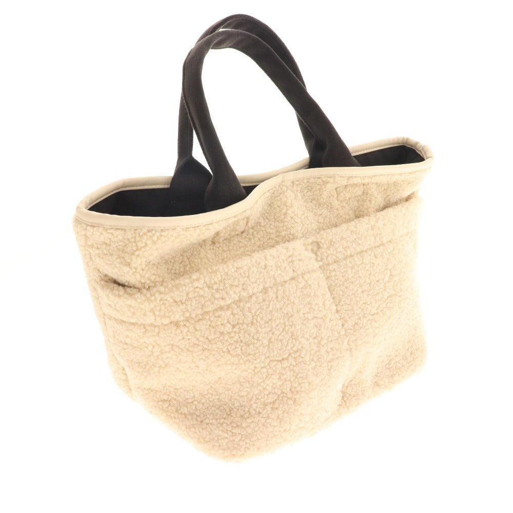 ■ ヘイニ ブルガリ ボアトートバッグ シガレットポーチ 2点セット まとめ売り ベアリア ロゴマニア レディース ベージュ ブラック