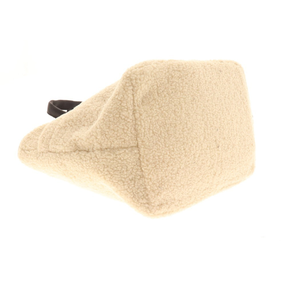 ■ ヘイニ ブルガリ ボアトートバッグ シガレットポーチ 2点セット まとめ売り ベアリア ロゴマニア レディース ベージュ ブラック