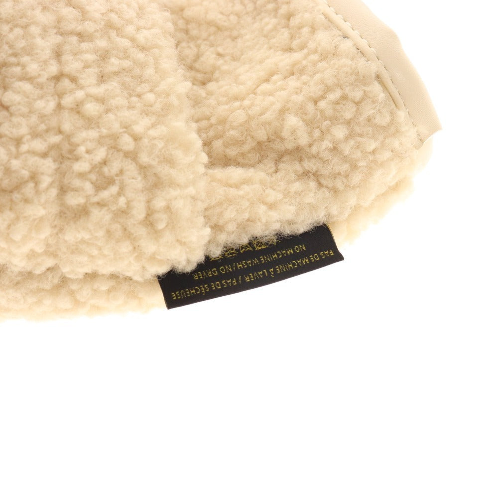 ■ ヘイニ ブルガリ ボアトートバッグ シガレットポーチ 2点セット まとめ売り ベアリア ロゴマニア レディース ベージュ ブラック