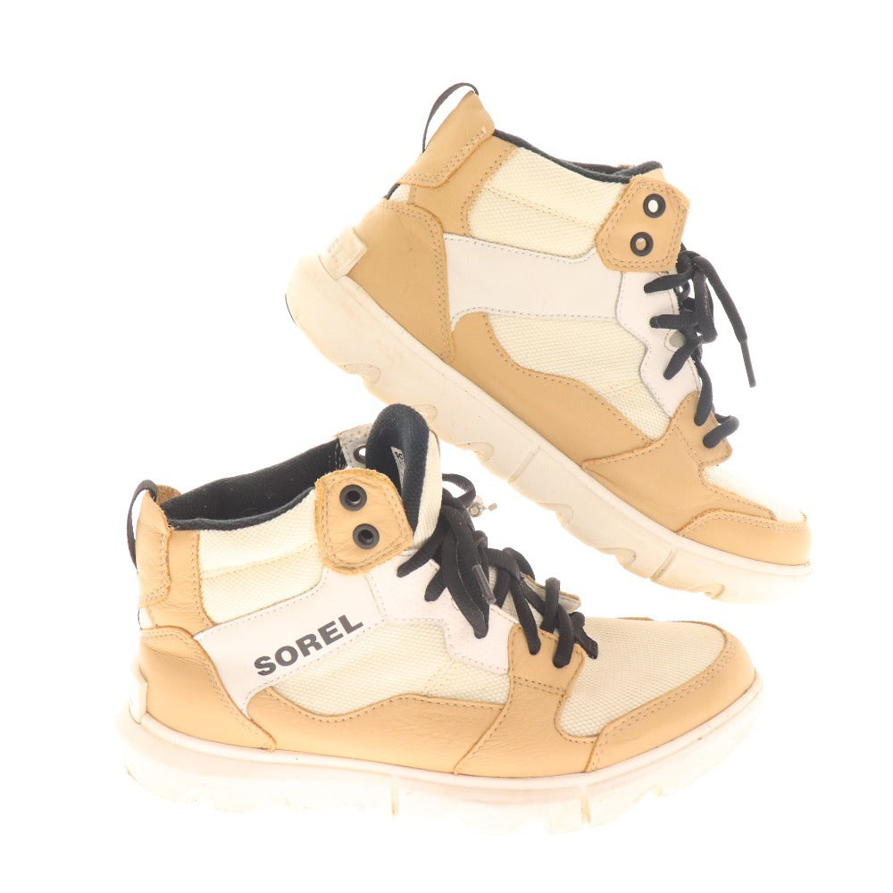 ■ Sorel Sneakers Shoes NL4885-191 Shoes Explorer 2 High Cut Waterproof Women's 24.5cm Beige