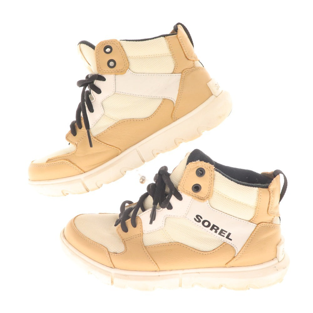 ■ Sorel Sneakers Shoes NL4885-191 Shoes Explorer 2 High Cut Waterproof Women's 24.5cm Beige