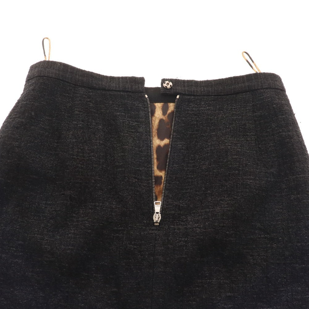 ■ ドルチェアンドガッバーナ タイトスカート ひざ丈 ボトムス ツイード レディース 40 ブラック