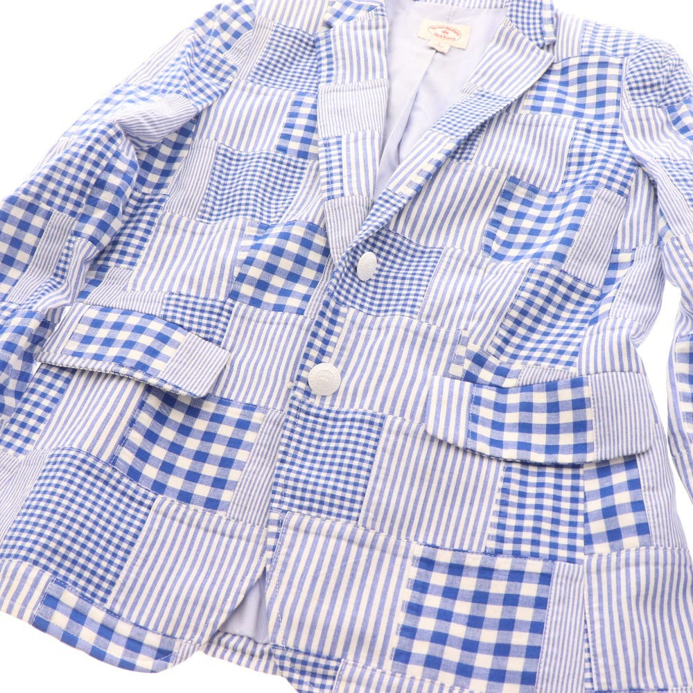 ■ ブルックスブラザーズ テーラードジャケット 長袖 アウターチェック 総柄 メンズ 2 ブルー