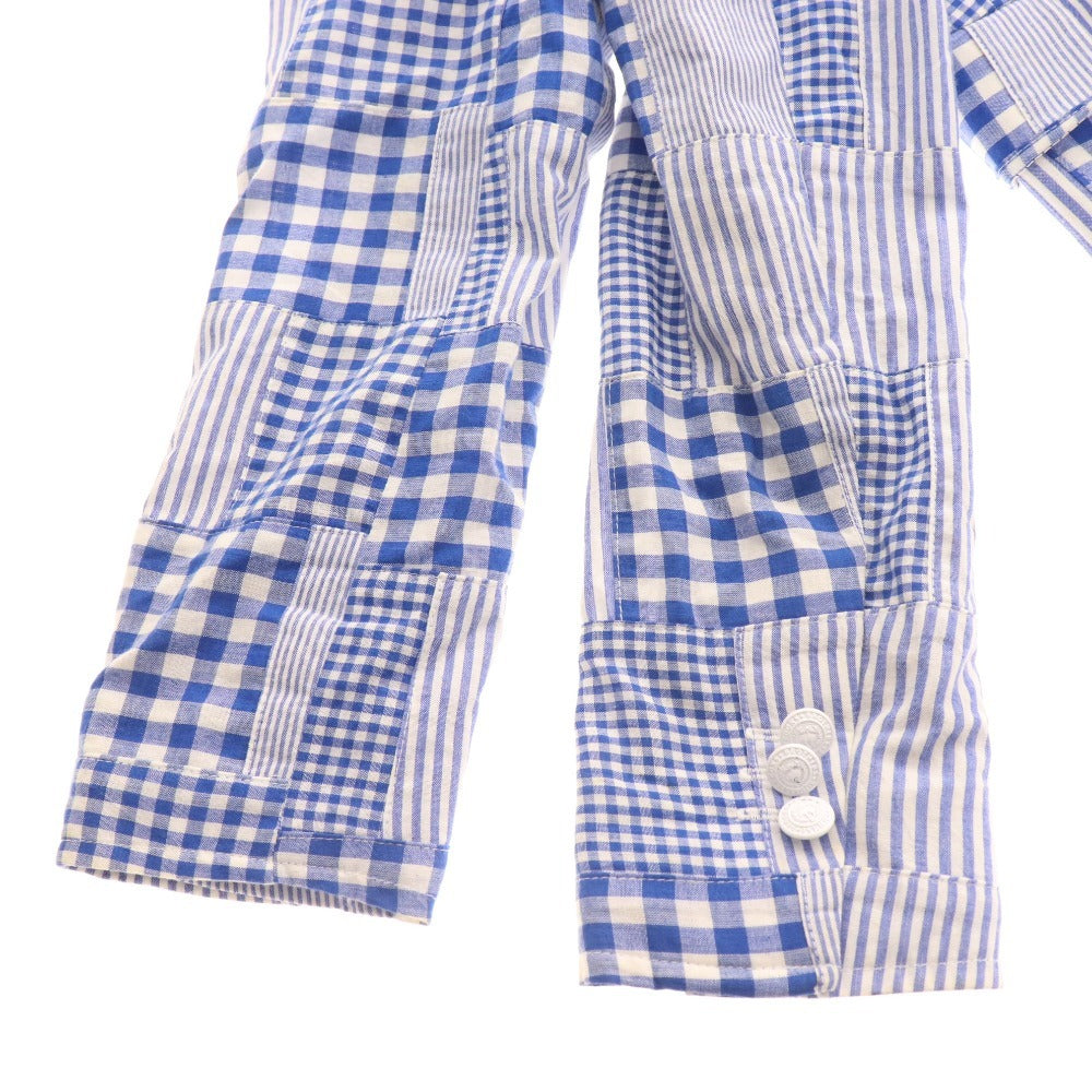 ■ ブルックスブラザーズ テーラードジャケット 長袖 アウターチェック 総柄 メンズ 2 ブルー