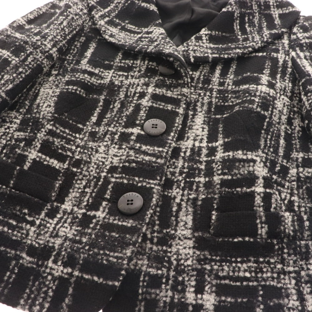 ■ ヨシエイナバ セットアップ ジャケット タイトスカート アウター ボトムス ツイード レディース 9 ブラック