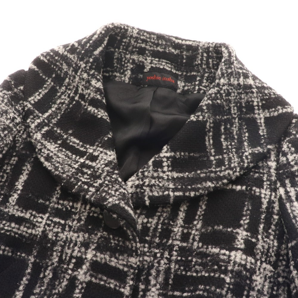 ■ ヨシエイナバ セットアップ ジャケット タイトスカート アウター ボトムス ツイード レディース 9 ブラック