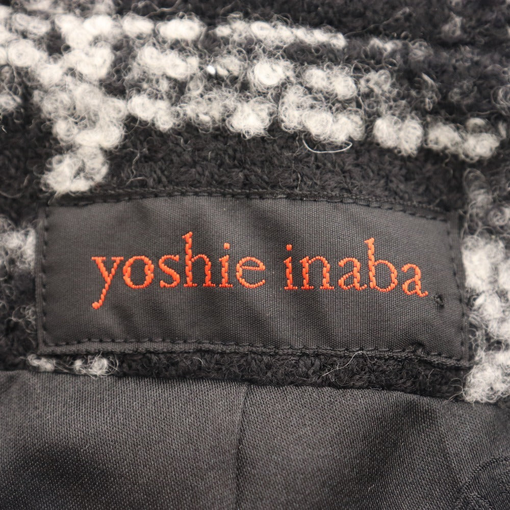 ■ ヨシエイナバ セットアップ ジャケット タイトスカート アウター ボトムス ツイード レディース 9 ブラック