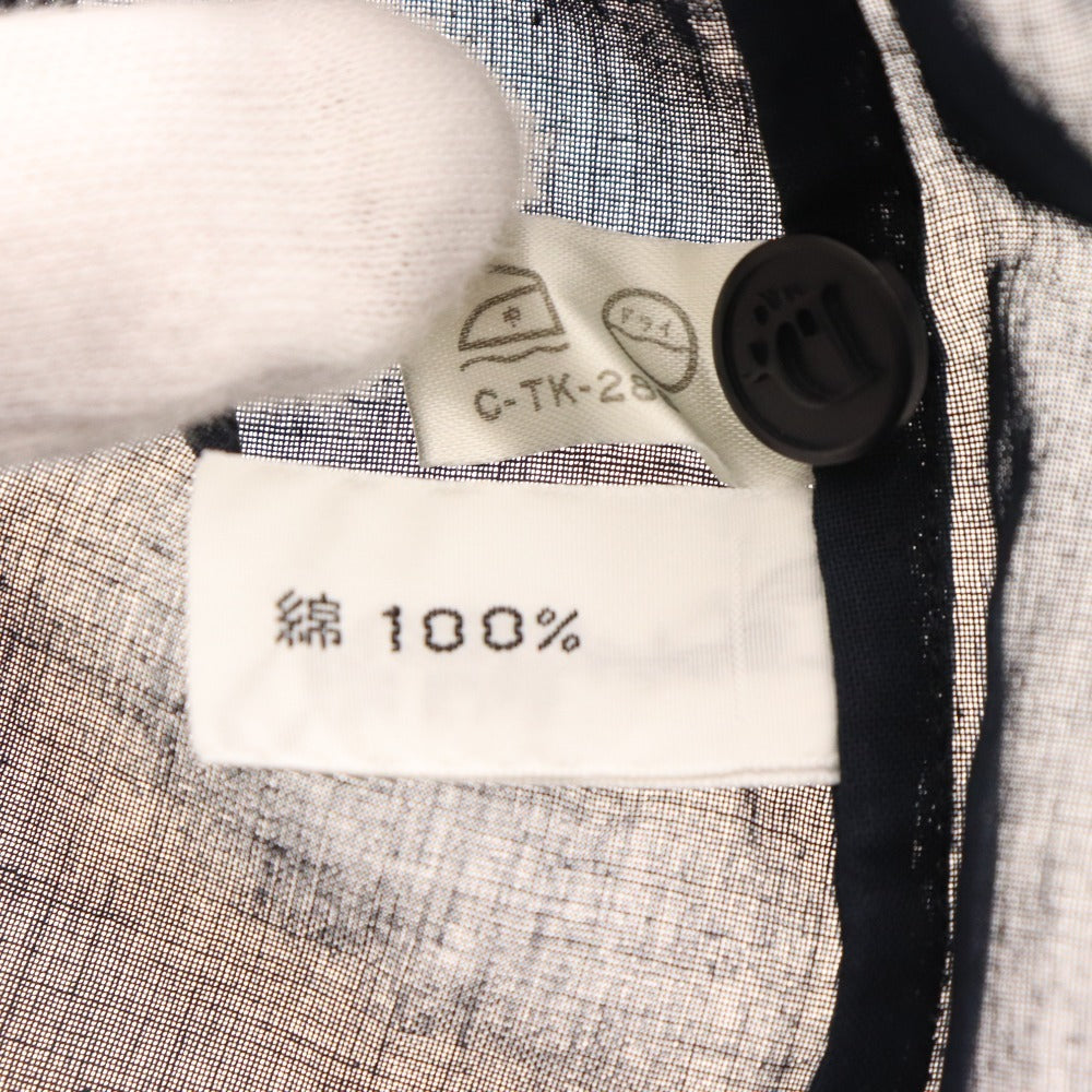 ■ クリスチャンディオール シャツ ブラウス 長袖 トップス コットン レディース S ネイビー