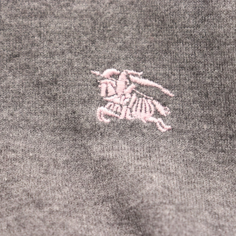 ■ バーバリーブラックレーベル Tシャツ 長袖 トップス ホース刺繍 綿 レディース 3 グレー ピンク