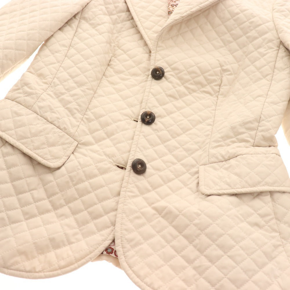 ■ サルヴァトーレフェラガモ ジャケット アウター キルティング シルク100％ レディース 38 アイボリー