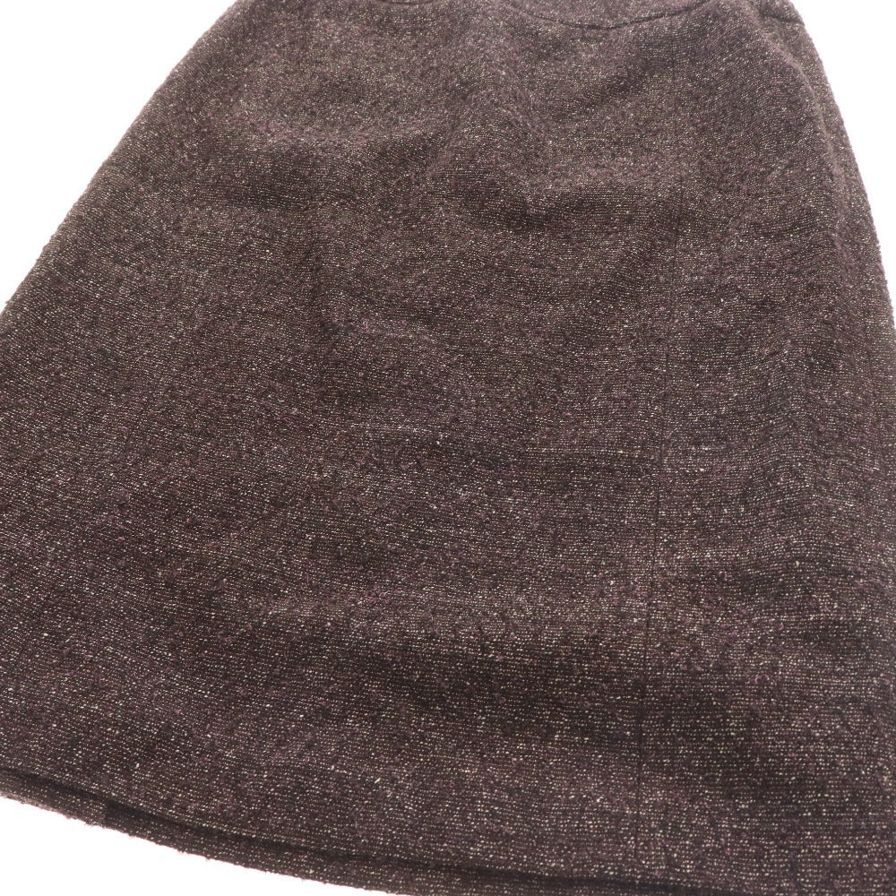 ■ レリアン スーツ セットアップ ジャケット スカート レディース 9 パープル ブラウン タグ付き 未使用