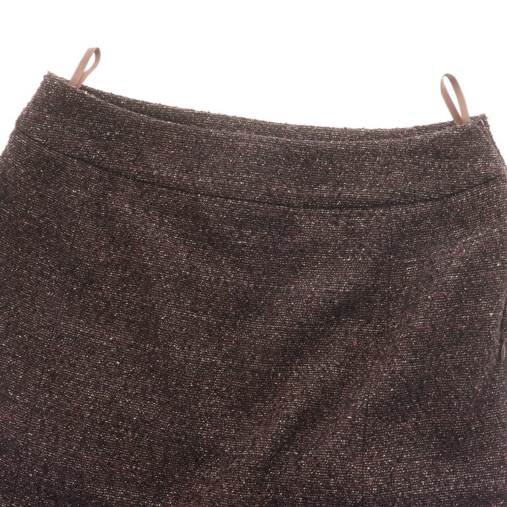 ■ レリアン スーツ セットアップ ジャケット スカート レディース 9 パープル ブラウン タグ付き 未使用