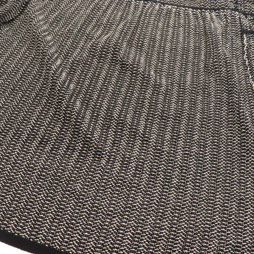 ■ エポカ ニットコート 長袖 M5C01-751-09 アウター ドット柄 ノーカラー レディース 40 ブラック ホワイト