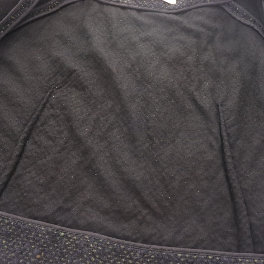 ■ マルニ ジャケット 七分丈 アウター ノーカラー ショート丈 比翼仕立て レディース 42 ブラック