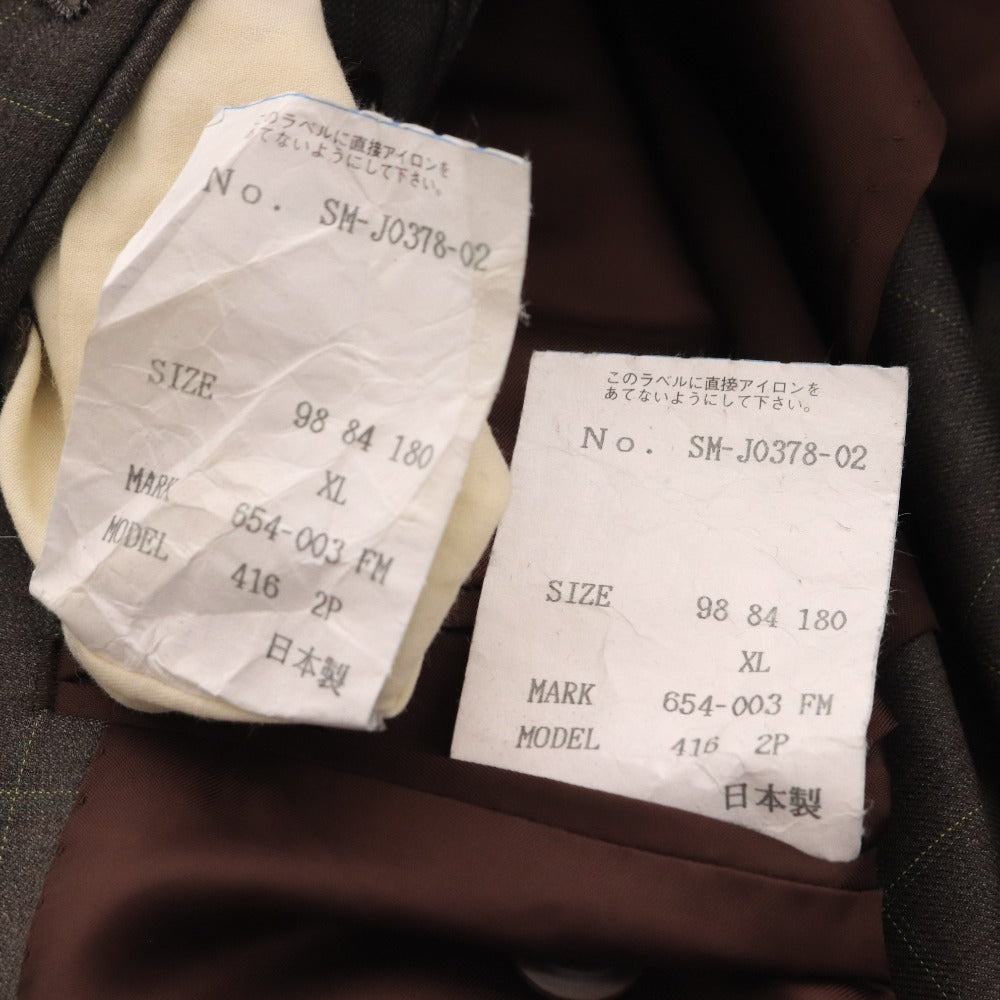 ■ ポールスミスコレクション スーツ セットアップ ジャケット パンツ 長袖 654-003 ウィント?ウヘ?ン メンズ XL グレー