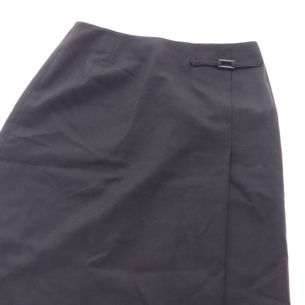 ■ アクリス ひざ丈スカート ボトムス スリット ベルト レディース 13 ブラック